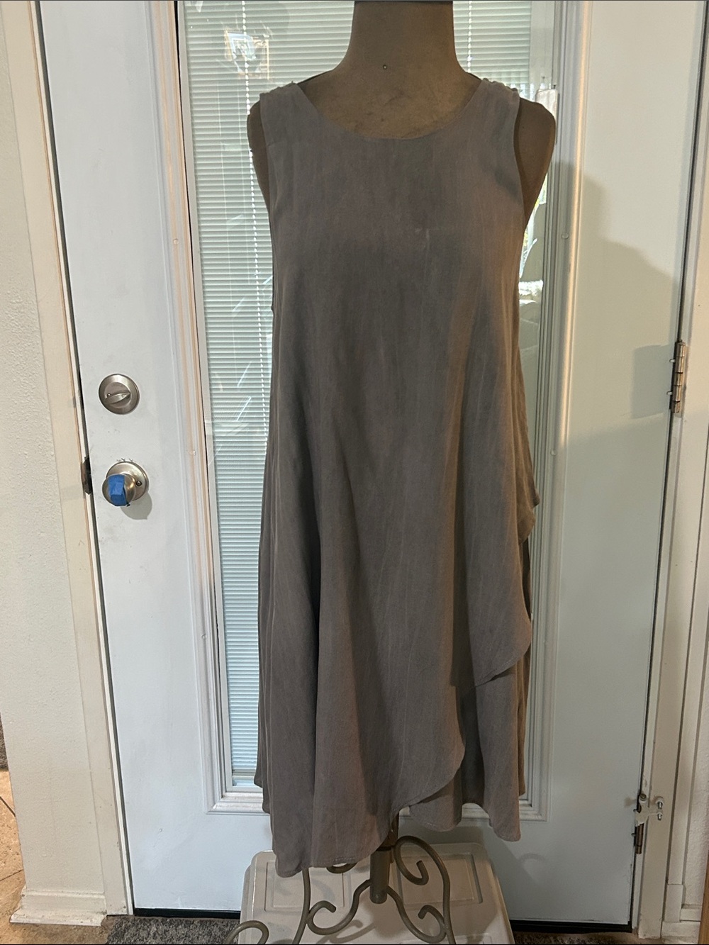 Wasabi + mint Sleeveless Taupe Layered A-Line Dress. NWT